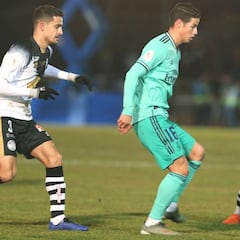James, insistente en ataque en la victoria del Madrid en Copa
