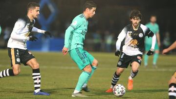 James Rodr&iacute;guez estuvo presente en la victoria del Real Madrid en Copa del Rey ante Unionistas