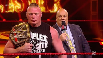 Brock Lesnar y Paul Heyman durante Raw.