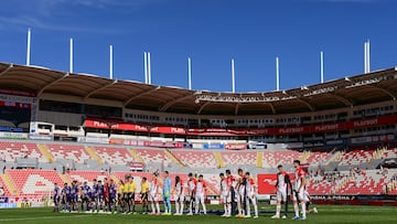 General View during the game Necaxa vs Mazatlan FC, corresponding to Round 16 of the Torneo Apertura 2023 of the Liga BBVA MX, at Victoria Stadium, on November 05, 2023.
<br><br>
Vista General durante el partido Necaxa vs Mazatlan FC, correspondiente a la Jornada 16 del Torneo Apertura 2023 de la Liga BBVA MX, en el Estadio Victoria, el 05 de Noviembre de 2023