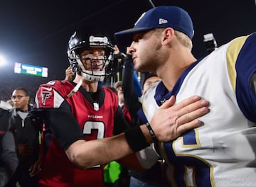 El registro de la victoria de los Falcons en Los Angeles