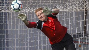 Alberto Garc&iacute;a, en un entrenamiento.