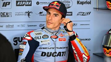Marc M¨¢rquez, durante la primera jornada de los test de Sepang.