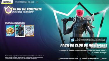 Club de Fortnite noviembre 2022: nueva skin El Tinturión ya disponible