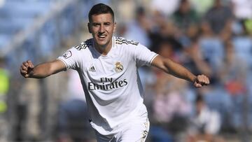 Javi Hern&aacute;ndez celebra un gol al Rayo Majadahonda con el Castilla.