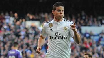 James jugaría esta tarde su partido 100 con el Real Madrid