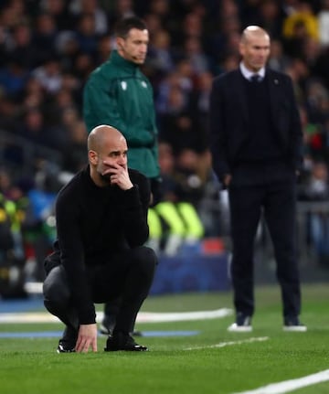 Pre-pandemic | Real Madrid vs Manchester City - Santiago Bernabeu, Pep Guardiola and Zinedine Zidane.