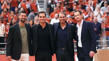 Novak Djokovic, Roger Federer, Andy Murray y Rafael Nadal.