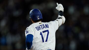 LOS ANGELES, CALIFORNIA - SEPTEMBER 19: Shohei Ohtani #17 of the Los Angeles Dodgers runs around the bases after his two-run home run against the San Francisco Giants during the fifth inning at Dodger Stadium on September 19, 2025 in Los Angeles, California. Ronald Martinez/Getty Images/AFP (Photo by RONALD MARTINEZ / GETTY IMAGES NORTH AMERICA / Getty Images via AFP)