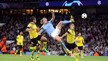 Another goal in Manchester City’s match against his former club Borussia Dortmund keeps up his scintillating form in the competition.