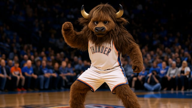The Thunder’s furry ambassador has a wild backstory, and some skills to match.