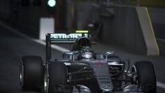 Nico Rosberg con el Mercedes en China.