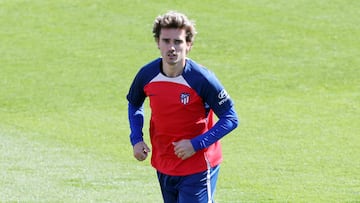 Griezmann, en una sesión del Atlético.