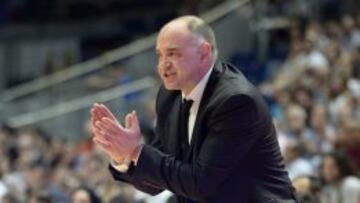Pablo Laso, durante un partido de la serie.