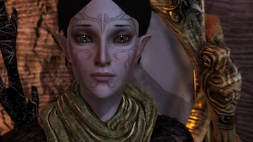 Merrill, maga de sangre que utiliza la magia prohibida para prop¨®sitos nobles.