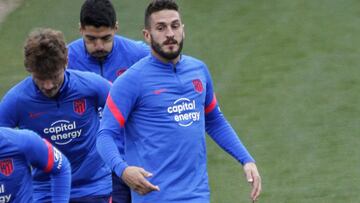 Koke, en una sesi&oacute;n del Atl&eacute;tico al regresar de su lesi&oacute;n. Ser&aacute; titular ante el C&aacute;diz.