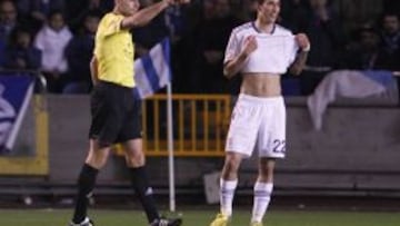 Álvarez Izquierdo expulsó a Di María en Riazor.