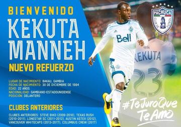 Con doble nacionalidad (gambiano-estadounidense) dejó al Columbus Crew para hacerse con un espacio en el ataque tuzo.