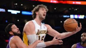 Pau Gasol tuvo una brillante actuación esta pasada noche en el Staples Center.