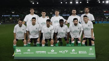 Alineación del Racing contra el Mirandés.