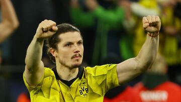 Marcel Sabitzer colaboró en tres de los cuatro goles con los que el Borussia Dortmund eliminó al Atlético Madrid en los Cuartos de Final de la Champions.