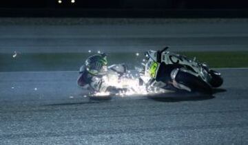 Cal Crutchlow durante el GP de Qatar.