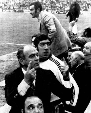 Di Stéfano, el día que el Valencia se proclamó campeón de Liga en 1971.