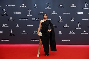 Delfina Brea, jugadora de pádel profesional a su llegada a la ceremonia de entrega de los Premios Laureus.