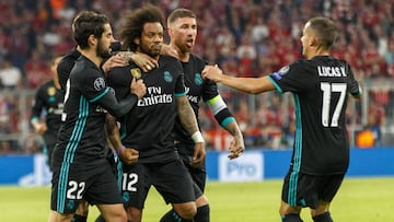 Marcelo celebra su gol.