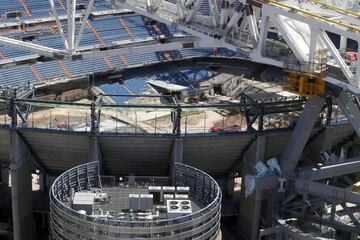 El avance de las obras del estadio Santiago Bernabéu