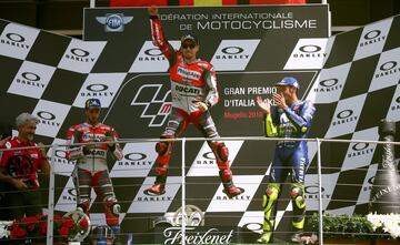 Tras 9 temporadas en Yamaha, en 2017 Lorenzo se marchó a Ducati. Su primera carrera con la escudería italiana fue el 3 de junio de 2018 en Mugello.