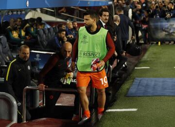 Agüero was dropped to the bench for City's 4-0 defeat to Barcelona