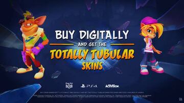 Skins Totally Tubular de las ediciones digitales de Crash Bandicoot 4.