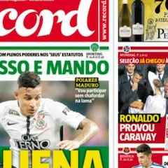 Arana protagoniza la portada de Record, pero por accidente