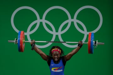 Las diez medallas de Colombia en halterofilia en la historia de los Juegos Olímpicos.