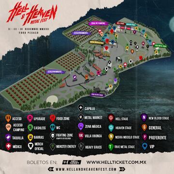 Hell and Heaven: Mapa del festival, horarios y rutas para llegar