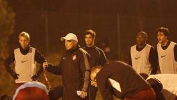 <b>COMANDANTE. </b>Uribe, en una sesión del Girona