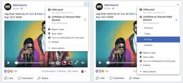 Facebook prueba una opción para silenciar pesados en nuestro feed