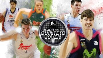 Yusta, Hakanson, Doncic y los hermanos Juancho y Willy Hernangómez.