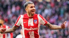 Angel Correa of Atletico de Madrid celebrates a goal during La liga football match played between Atletico de Madrid and Rayo Vallecano at Wanda Metropolitano stadium on January 02, 2021, in Madrid, Spain.
 AFP7 
 02/01/2022 ONLY FOR USE IN SPAIN