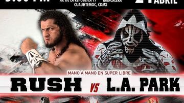 Lucha Libre Elite está de regreso y manda como estelar a Rush ante L.A.Park