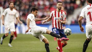 Jes&uacute;s Navas, ante el Atl&eacute;tico.