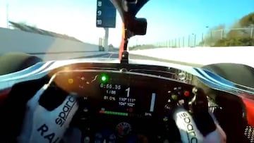 La 'visor cam' de Raikkonen.
