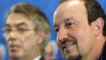 <b>CONFIANZA.</b> Moratti espera que Benítez lleve al Inter a la victoria en el Mundial de Clubes.