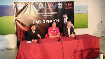 Pablo Prigioni, durante su presentación como nuevo jugador del Baskonia.