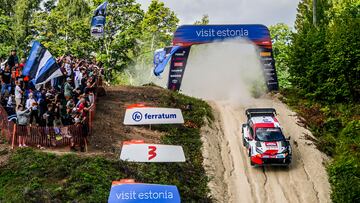 Kalle Rovanperä (FIN) and Jonne Halttunen (FIN) are seen performing World Rally Championship Estonia on 21.07.23 // @World / Red Bull Content Pool // SI202307210543 // Usage for editorial use only // 