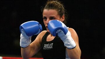La boxeadora española María Jesús Rosa, durante un combate.