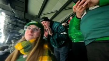 Viral foul-mouthed Eagles fan fired after harassing Packers fan
