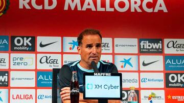 El entrenador del Mallorca, Jagoba Arrasate en la rueda de prensa previa al partido contra el Villarreal.