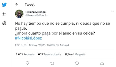 La venganza de Roxana Miranda con Nicolás López: responde tuit de hace una década y se hace viral